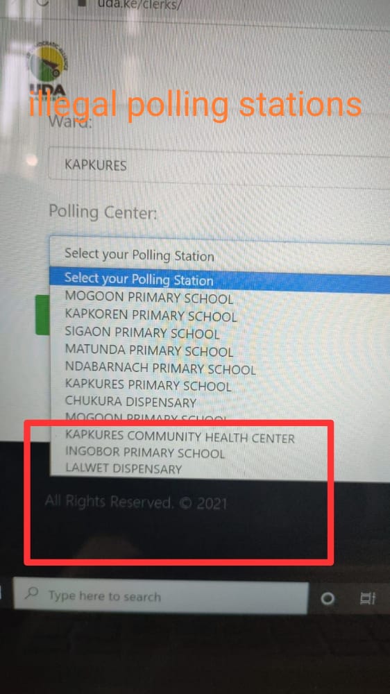 ArapTilingi's tweet photo. Plans in Uasin Gishu to rig in @ckositany,they have registered non existing polling stations,we will not allow this,we will not wait for it to happen @UDAKenya please check your Portal now. @WilliamsRuto,please note that unfair nominations will cost you the presidency. https://t.co/lNzNBZc47P