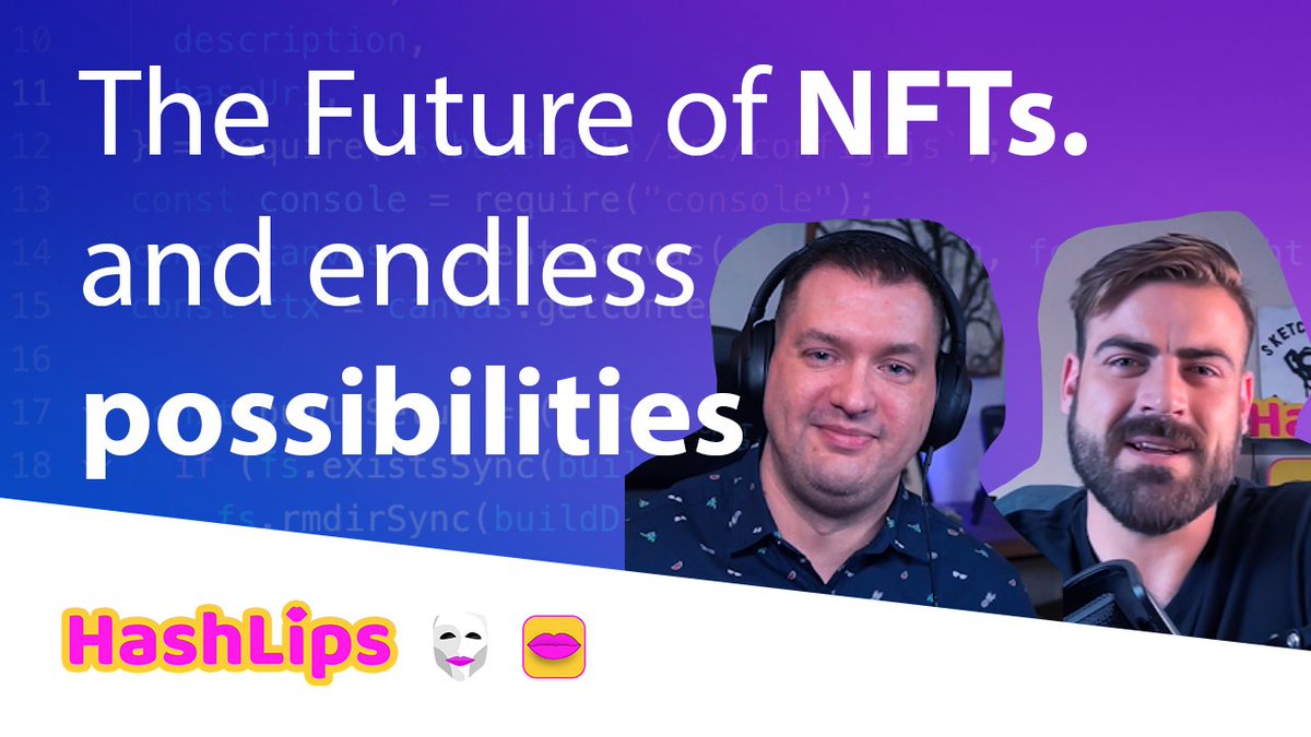 Hashlipsnft's tweet photo. The Future of NFTs and endless possibilities. 👄
 
Video:
https://t.co/S7B9TeXFvd

Discord:
https://t.co/6GdhucQyld

#nft #art #hashlips #code https://t.co/KWiK123oFK