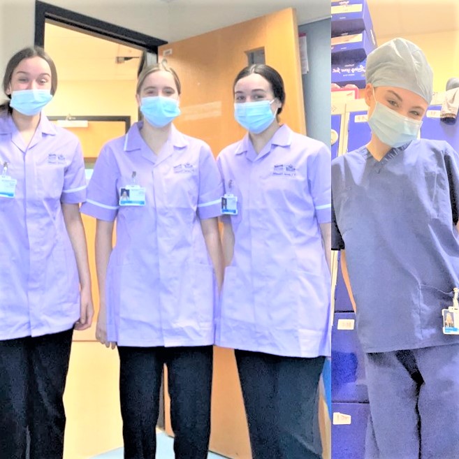 We are so proud of our @TLevels_govuk Health students on their placements in Cornwall's hospitals. 👩‍⚕️ Jasmine Butcher, Caitlyn Harris, and Darcey Sutcliffe are in Paediatrics and Jamelia Tidball in the Operating Theatres. The next generation of Cornish nurses! #healthcare #NHS