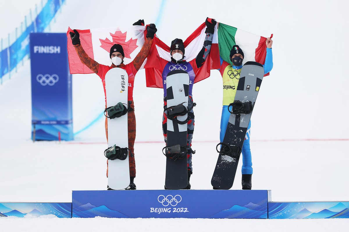 Amazing moments captured at the 🏂 Mens #Snowboard Cross Finals at #Beijing2022 📷GettyImages #WinterOlympics #Olympics #WinterSports #TogetherForASharedFuture #BingDwenDwen #ShueyRhonRhon