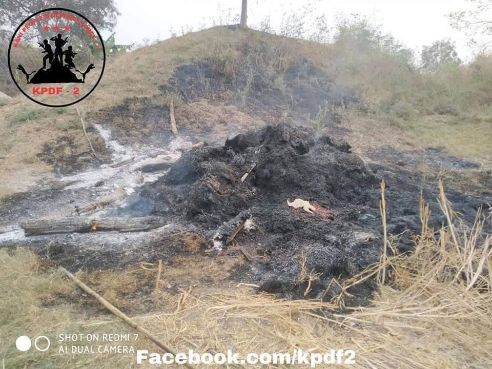KPDF 2 stated that military troops raided Larpo village, Kani tsp, Sagaing division on April 2, burn down 10 civilian houses, looted the valuable things and livestock, reportedly. #2022Apr6Coup #BURMAAct2021 #PressureCongress #HearTheVoiceOfMyanmar