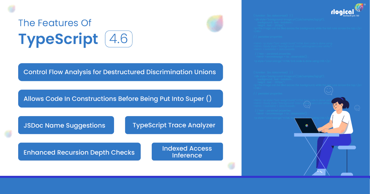 Rlogical's tweet image. Top &amp;amp; Quick Features of #Typescript 4.6 that you should know! 🔝

#Typescript4.6 enables developers to use many new Most Demanding Features👩‍💻

bit.ly/3NUFduP

#rlogical #typescript46 #development #javascript #javascriptdevelopment #webdevelopment #business #technology