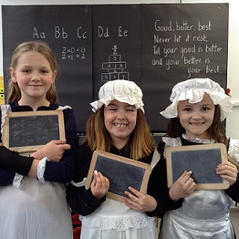 Year 4 had a great day experiencing life in a Victorian classroom.