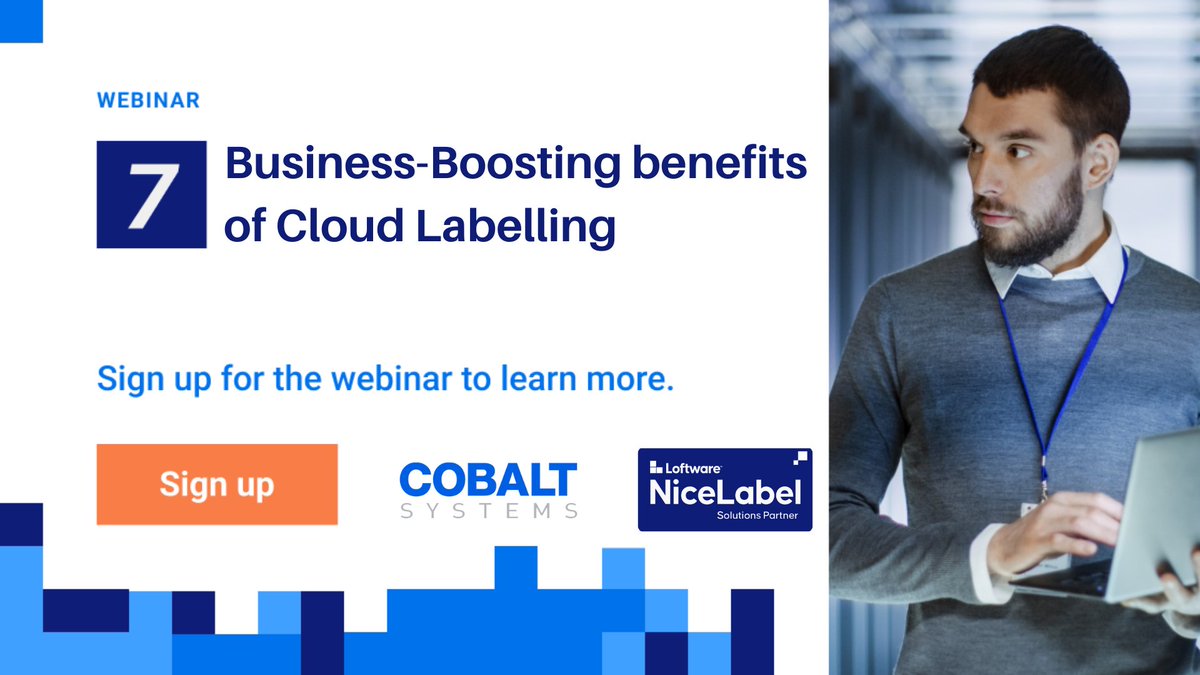 Cobalt_Systems's tweet image. Join @LoftwareInc NiceLabel’s webinar on 7th April at 3pm as they discuss how to avoid the most common #labelling challenges &amp;amp; explore the benefits of moving your labelling to the #cloud. You can register for free via our website... #labellingautomation cobaltis.co.uk/news/loftware-…