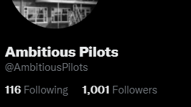 AmbitiousPilots's tweet photo. ⭐️ Hello all 1,001 followers of @AmbitiousPilots 👋 https://t.co/CCEAQENrQO