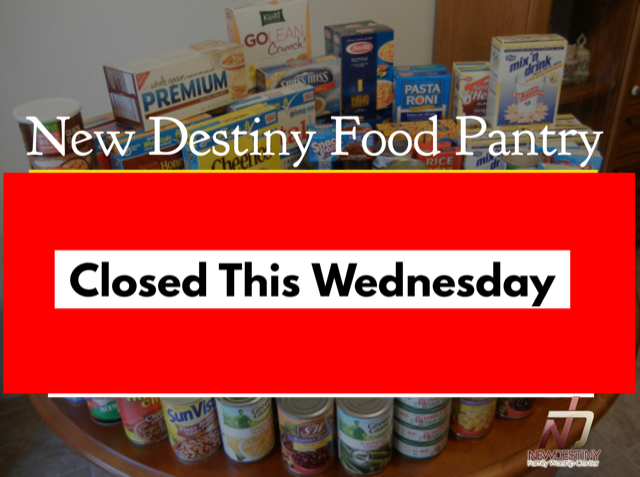 iamnewdestiny's tweet photo. Unfortunately the pantry will be closed today 4/6 due to the weather. We will reopen next week. https://t.co/Fifh00KOAG