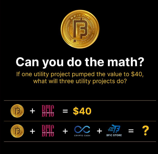romanrob2468's tweet photo. Imagine what would happen if three #utility projects were combined to accomplish this.
The #bfic Store and #Crypto #Cash will be available soon. BFICoins will gain a lot more utility as a result of this.
For details, visit: https://t.co/ALQbVj76CN
#Crypto #cryptocurrency #bficoin https://t.co/w6IdVMF5Pr