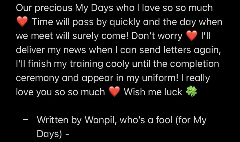 desix_O825's tweet photo. 220406 To. My Day 💌 From. 원필 https://t.co/QCogjlC8ys