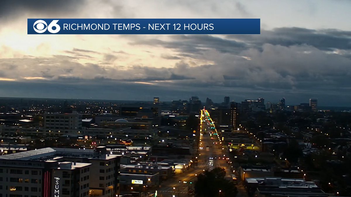13fpeytonwx's tweet photo. Breaks between clouds this morning from our tower camera looking East down Broad St. What view did yall wake up to? #towercamera #skytracker #cbs6 #clouds https://t.co/GGaXt3MnNj