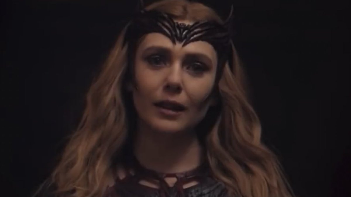 thinkerwanda's tweet photo. the scarlet witch in the new #MultiverseofMadness tv spot https://t.co/OAcv4c9Niz