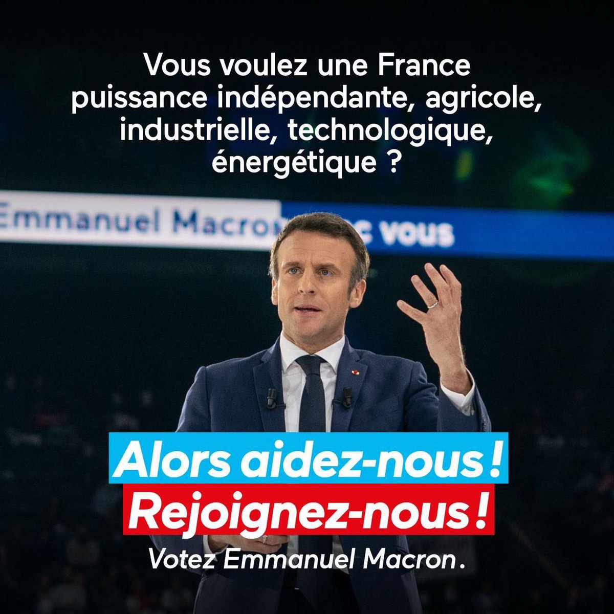 EnMarcheAmlat's tweet photo. Le seul à avoir l’expérience et la carrure pour diriger le pays : ce week-end, je vote @EmmanuelMacron ! #5ansdeplus https://t.co/v15muWXsUH