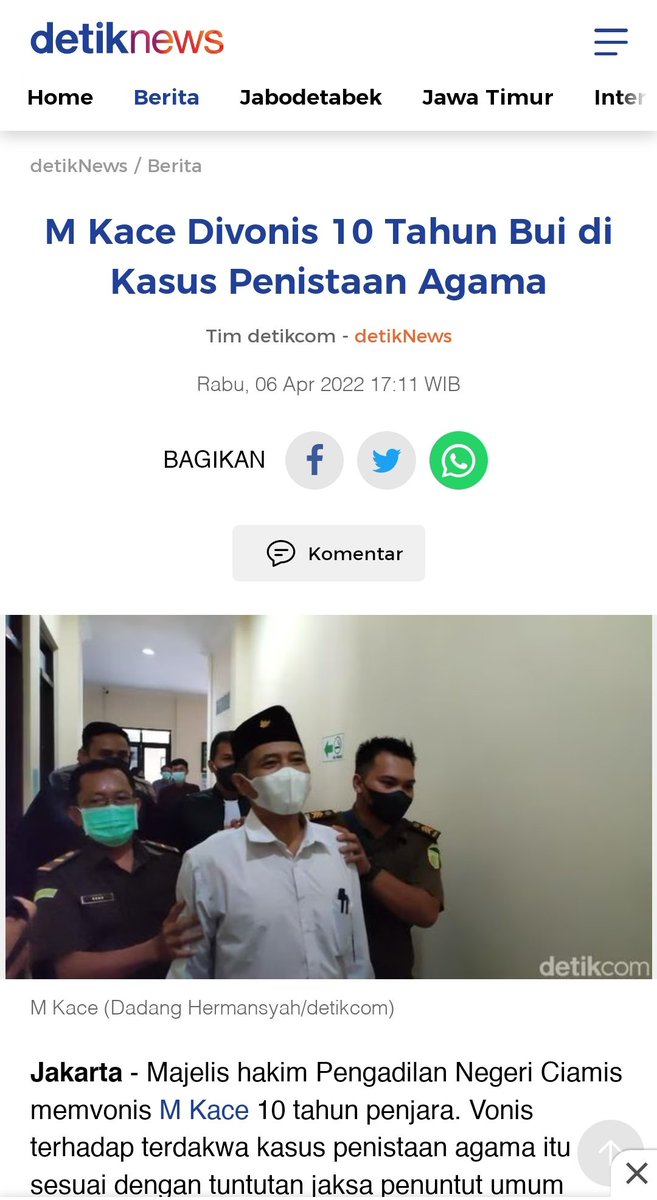 infoJATIASIH's tweet photo. Kira² timpang nggak tweeps? #Munarman #teroris #terorisme #MKace #penistaan #agama #vonis https://t.co/S3NXuv0gom