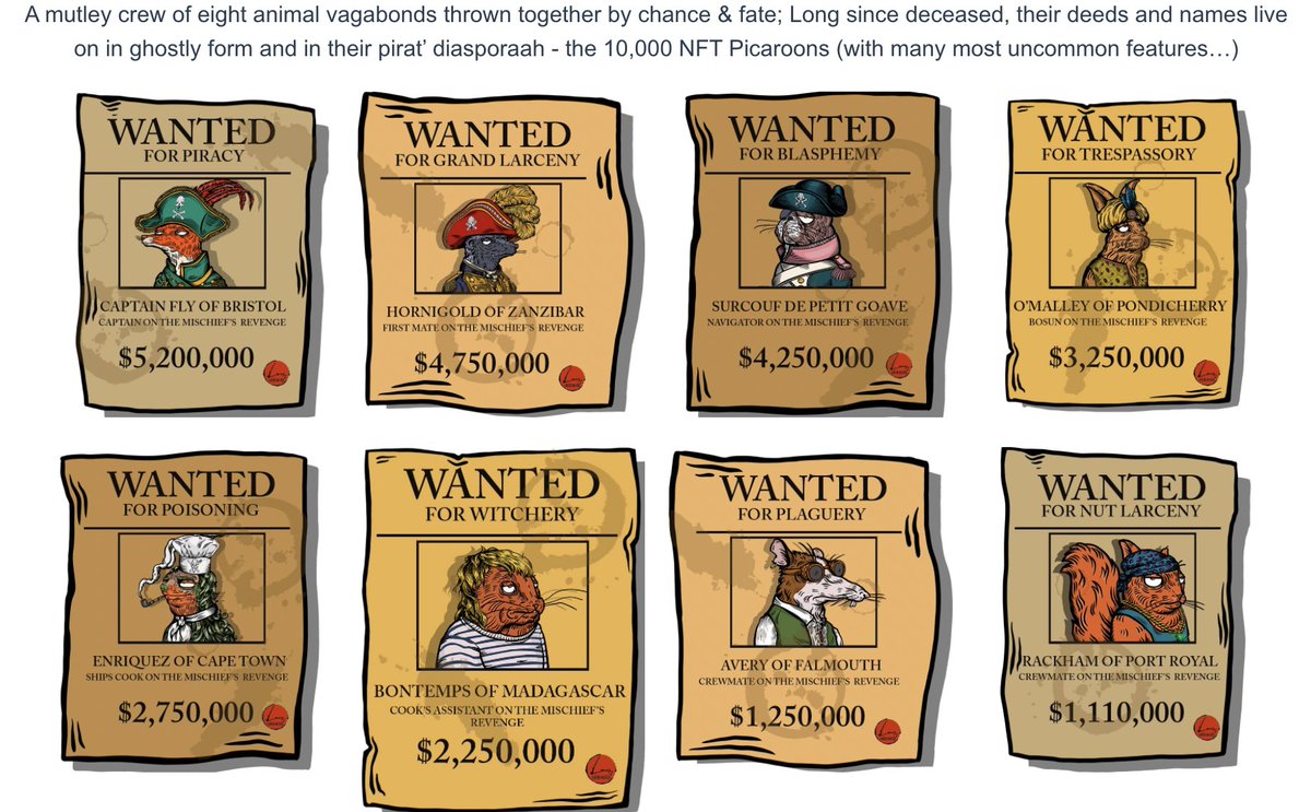 The_Picaroons's tweet photo. Last few minutes to join The Picaroons allowlist raffle of 4K spots! All of the OG Picaroons have now been revealed by the Shipbuilders; @blockmarktech @LucasAntics @pranksy

Good luck everyone. https://t.co/tFZMrYXIAG