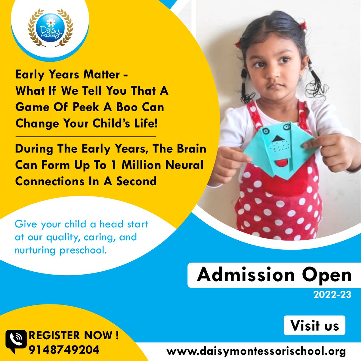 MontessoriDaisy's tweet photo. Learning in the early years lays the foundation for a successful and happy future for kids
Visit here: https://t.co/h9aej1dHSY
#preschoolideas #preschoolclassroom #preschoolteachers #preschooling #daycarelunch #daycareactivity https://t.co/zl4B3yszpC