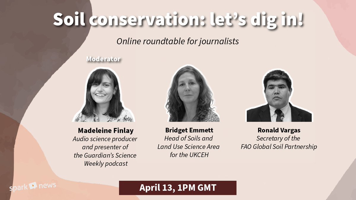 ♻️🌱🪱 Dear journalists, good #soil health is crucial to face the environmental crisis. Yet how often do you read or write about it? 
Let's dig in soil conservation during our next digital roundtable, April 13, 1PM GMT, with @MadiFinlay &amp; soil experts
👉bit.ly/3jfaLxi