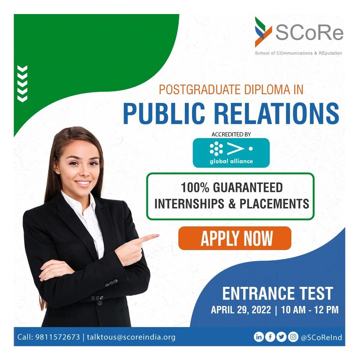 SCoReInd's tweet image. SCoRe’s all-inclusive flagship programme helps students learn essential industry protocols, establish an extensive network of contacts for future prospects, and much more!

For more information about our #postgraduate course visit bit.ly/SCoRe_PGDPR

#publicrelations #pr