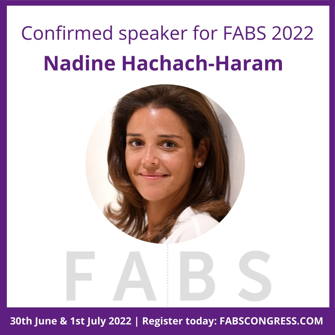 FABSacademy's tweet photo. We're pleased to announce that Dr Nadine Hachach-Haram is a newly confirmed speaker for #FABS2022!👏

Take a look at the full faculty list and register your place today at: https://t.co/6uOSdaEHTY

#facialsurgeon #bodysurgery #plasticsurgery #aestheticsurgeon #plasticsurgeon https://t.co/4Xq9C34APt