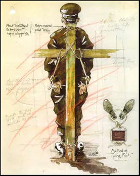 johnsimkin's tweet photo. Visual source of the day:  War Office drawing of Field Punishment (January 1917)
https://t.co/5VmEj4SKK0
#HistoryPrimarySources @ArthurJChapman @freereed59 @ed_podesta @Historylecturer @DavidAAldridge @jopearson3 @TIJenner @HTENUK @EduNobis @SnelsonH @HMatthewsHMI @Counsell_C https://t.co/OtuXO9L5gJ
