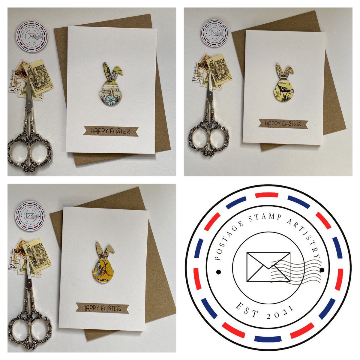 pstampartistry's tweet photo. Excited to share this item from my #etsy shop: Pick Your Easter Card/Happy Easter/Handmade/Vintage Postage Stamps Card - 4x6" Greeting Card https://t.co/1GZU0MPsCL
#earlybiz #mhhsbd #craftbizparty #eastercards #cards #postagestampcards #stampcards #postagestamps #greetingcards https://t.co/I9Iwe88lvf
