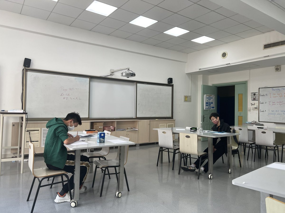 Two <a href="/CISBeijing/">Canadian International School of Beijing</a> students came to school today, during the holiday, to write the <a href="/UWaterloo/">University of Waterloo</a> #Euclid math competition. #myCISB