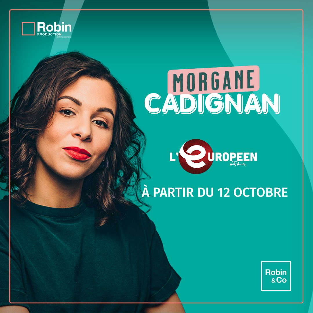 Parisiens, parisiennes retrouvez <a href="/mo_cadignan/">Morgane Cadignan</a>  à partir du 12 octobre à  l’Européen ! 💫

Elle y sera tous les mercredis à 19h30 !

Pour réserver rendez-vous sur Mon Spectacle mon-spectacle.com/evenement/morg… !