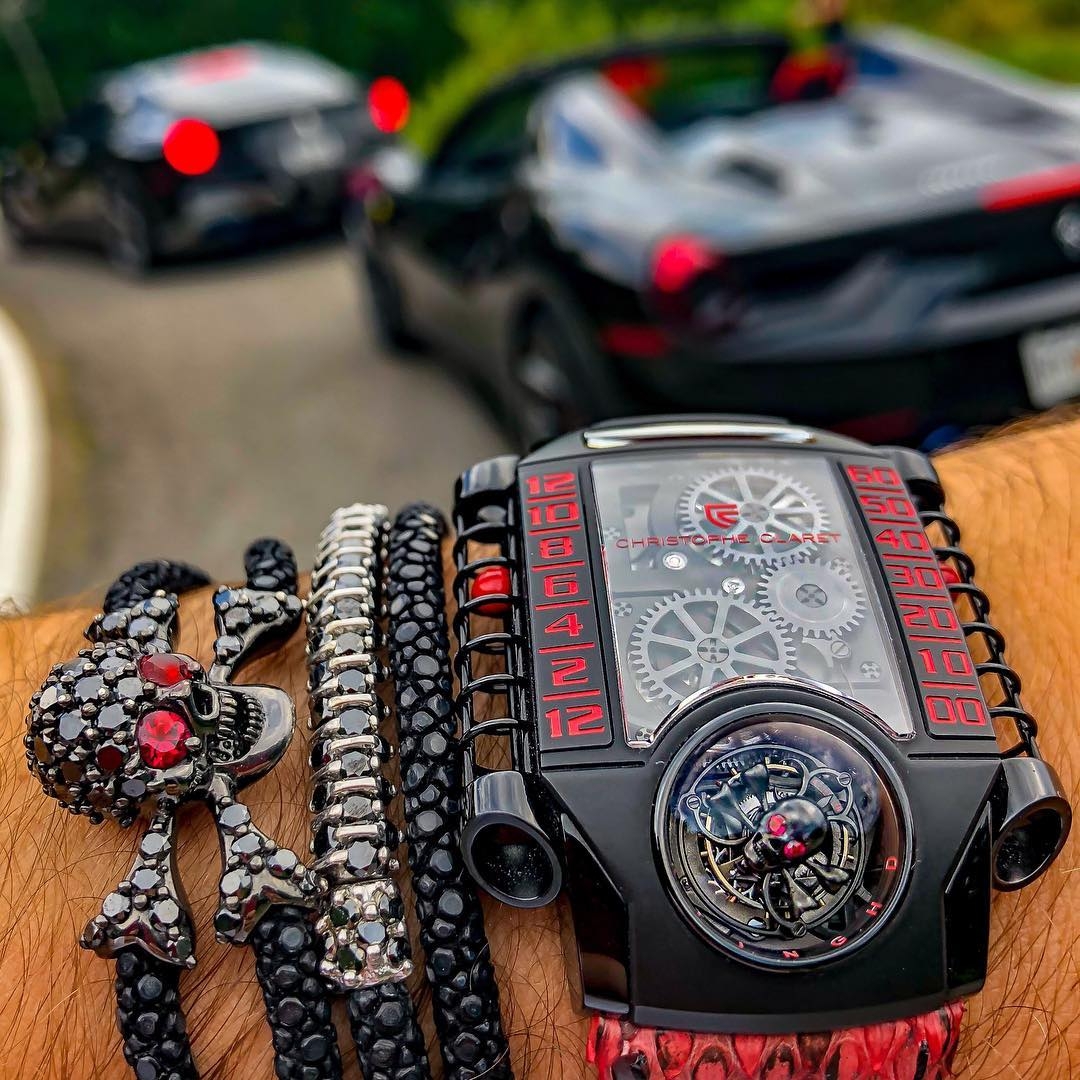 Claret_Time's tweet photo. X-Trem-1 Sting HD,   
  
Born from our collaboration with the famous artist from New York!  
  
Last watch in the limited series of 8. 

 📷 @spjeweler 
  
#christopheclaret #XTREM1 #STINGHD #watchofinstagram #menwatch #watchlove #watchpassion #watchenthusiast https://t.co/1Nk0Rkwv1F