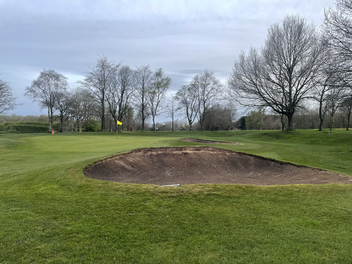 HindleyHGC's tweet photo. Slowly but surely getting there, but definition back into the course. Greens, semi rough and fairways all cut this morning with a full bunker rake and tidy thrown in for good measure #golf #spring #warmthneeded https://t.co/2eBWm3CzUU