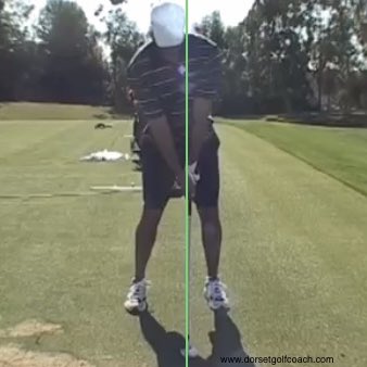 elsdongolf's tweet photo. Lead ear ⬇️ Trail hand ⬇️ Back of the ball. Pictured: Tiger Woods, 2000. #golf https://t.co/zEZezREFn3