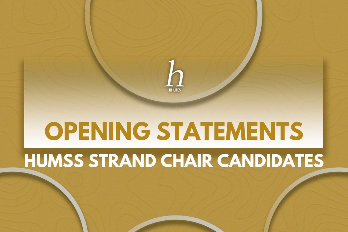 HiLitesASHS's tweet photo. Heads up, HumSS juniors! 💛
ICYMI: Read the statements of the HumSS Chair Candidates during the Miting de Avance held yesterday, April 5, 2022. (1/8)
#ASecondLook🔍
Pubmat by Jaemie Talingdan and Justin Delas Armas https://t.co/cP55l6IEjx