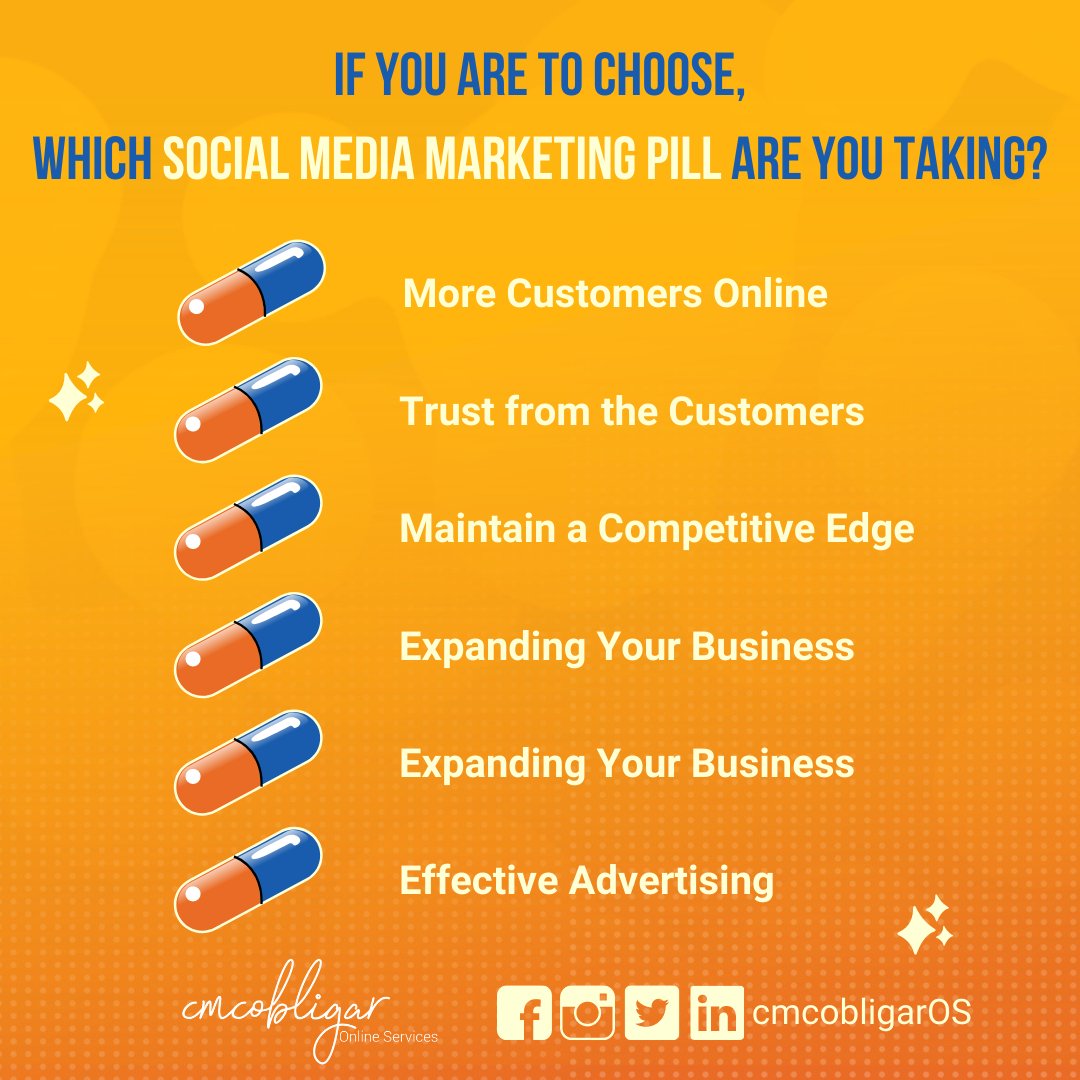 cmcobligarOS's tweet photo. Social media marketing methods will assist you toward a mainstream form of marketing. And if you're not speaking directly to your audience through social platforms, you're missing out!

#cmcobligarOnlineServices
#smmmanager
#socialmediamanager
#socialmediatips https://t.co/2bXkAAz2kE