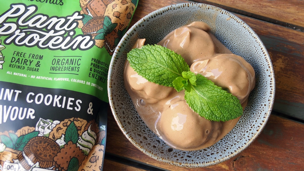 This recipe is an ode to lovers of Mint Choc Chip Ice Cream. A vegan-friendly &amp; healthy spin on the old favourite. Creamy, delicious and nutritious using Botanika Blends Plant Protein #vegan#plantbased#healthy#veganfood#cleaneating #blender#myvitamix#healthyliving#vitamixbestlife