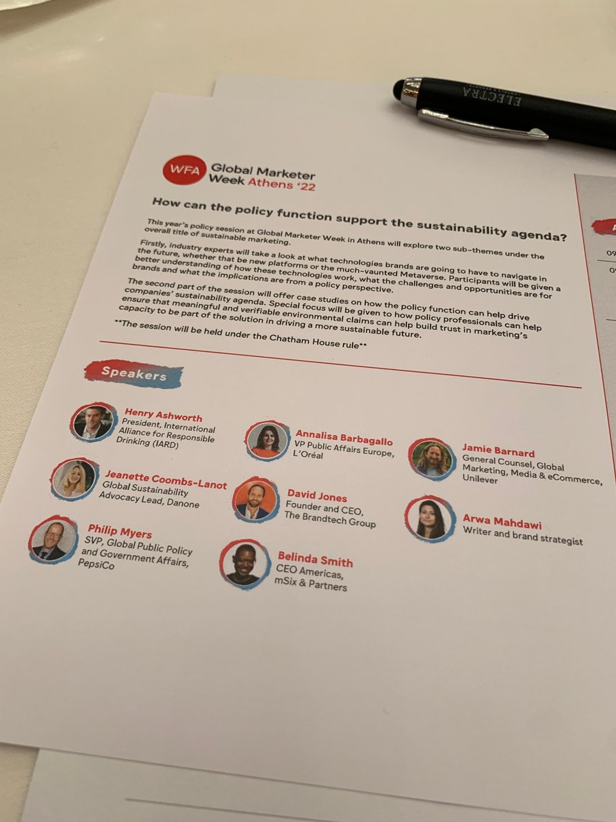 marketing_fin's tweet photo. Eilen tiimimme matkusti Ateenaan @wfamarketers järjestämään Global Marketer Week -tapahtumaan. Viikko starttasi upealla illallisella ja tänään päästään itse asiaan. Ohjelmassa tänään mm. Policy Forum sekä sekä iltapäivä Better Marketing -teeman parissa. #globalmarketerweek #wfa https://t.co/HYB2zXoLn0
