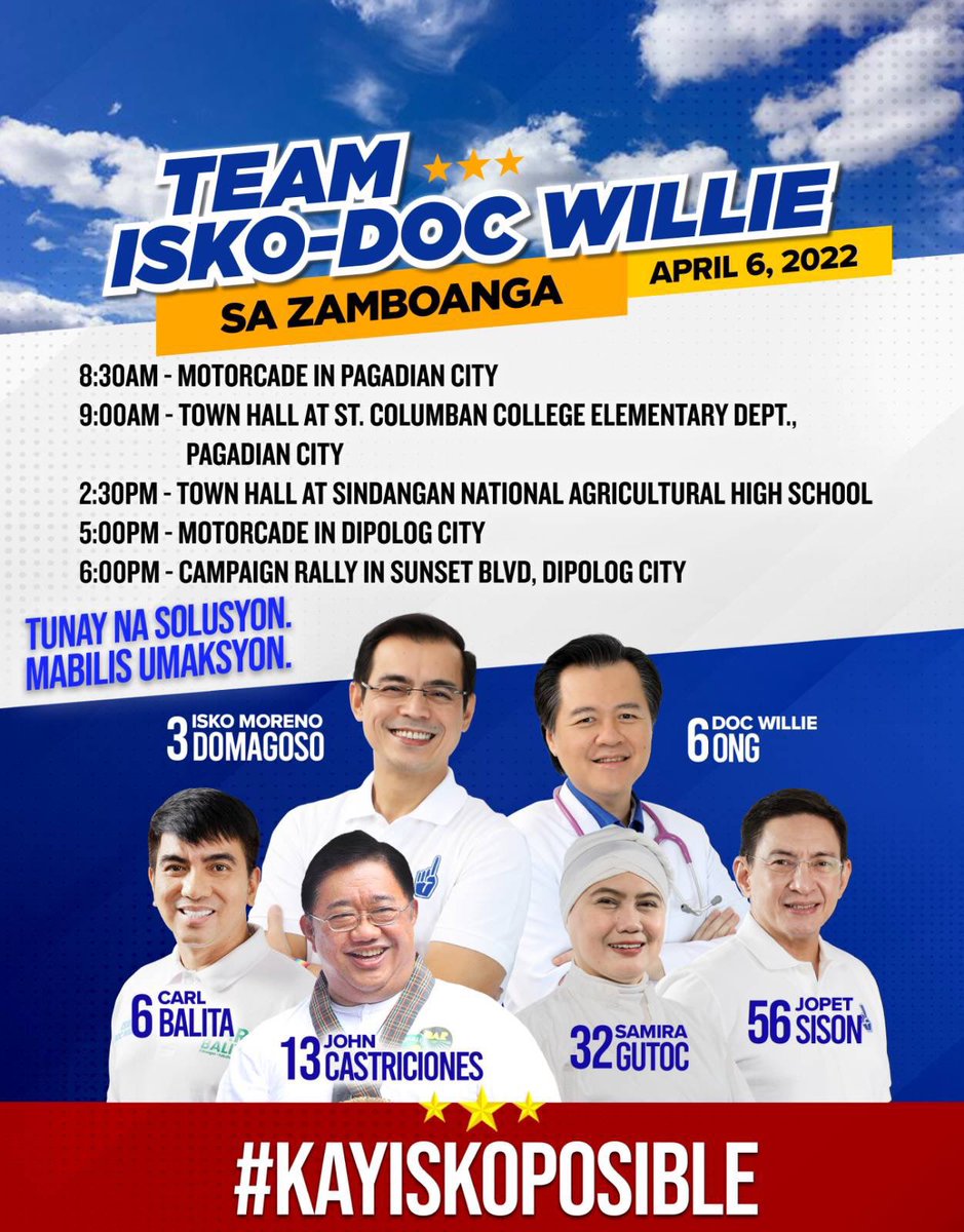 Poly_IAN22's tweet photo. Silent Supporters, we need to work hard now for our next President
@IskoMoreno
NaISKO SA ZAMBOANGA
#KayIskoPossible https://t.co/721kJqqTek