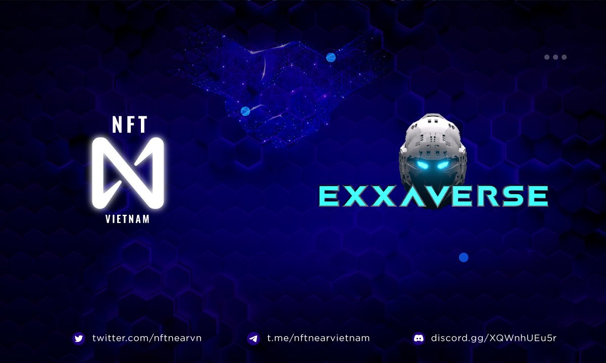 nftnearvietnam's tweet photo. EXXAVERSE  x  NFT Near VN 🚀 
EXXAVERSE generously donated 5 WL spots giveaway to our community! 

To enter (time 24h):
1️⃣FL  @Exxaverse + @nftnearvn
2️⃣RT,L&amp;T 3 Friends!
3️⃣Join discord: https://t.co/2sySavZNzC  and say " from nft near vietnam with love <3" https://t.co/QJFOYTaK74