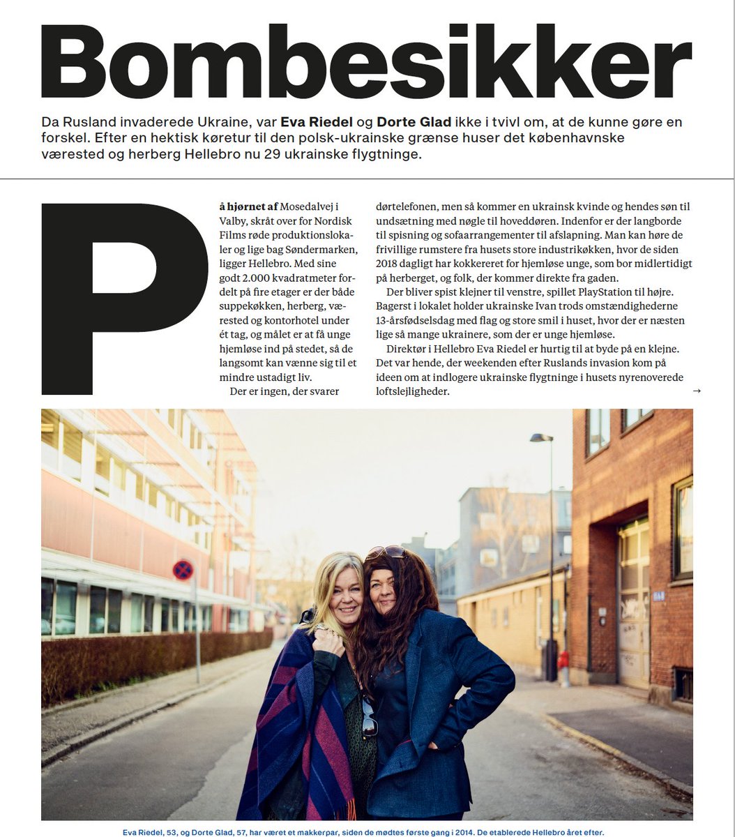 EvaRiedel's tweet photo. HVIS MAN KAN, HAR MAN PLIGT TIL AT STILLE SIG SELV TIL RÅDIGHED. DET ER MANTRAET HER.”

Den sidste tid har været lidt travl på #Hellebro - læs her Ud &amp; Se’s fine reportage to uger inde i marts 🙏🏻 en tid vi aldrig glemmer ❤️ Side 18 https://t.co/0MXmTEaDVo https://t.co/EJ0bJ5nNHq