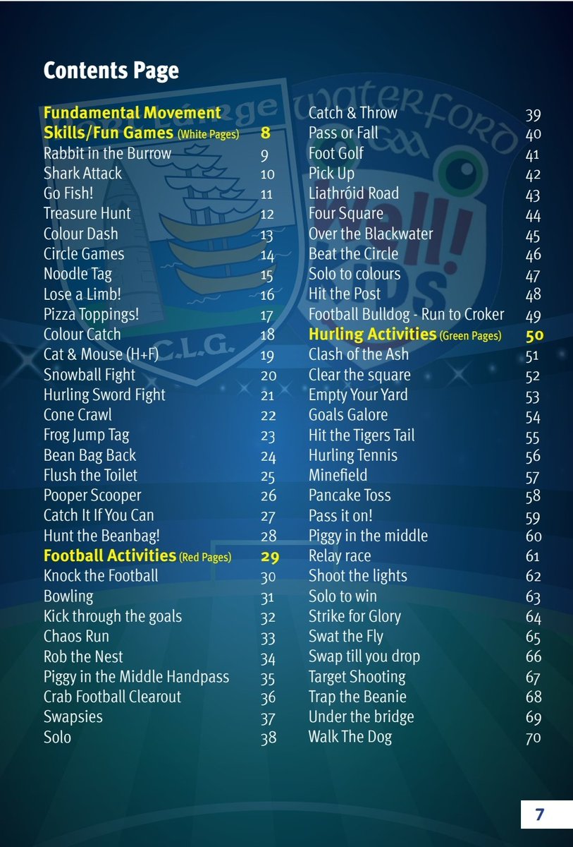 All clubs participating in Well!Kids received a resources folder with 60 ideas for games/activities. Here are the names of all these games! Give our page a follow and like this post and we'll share the full PDF version of the folder with you all!