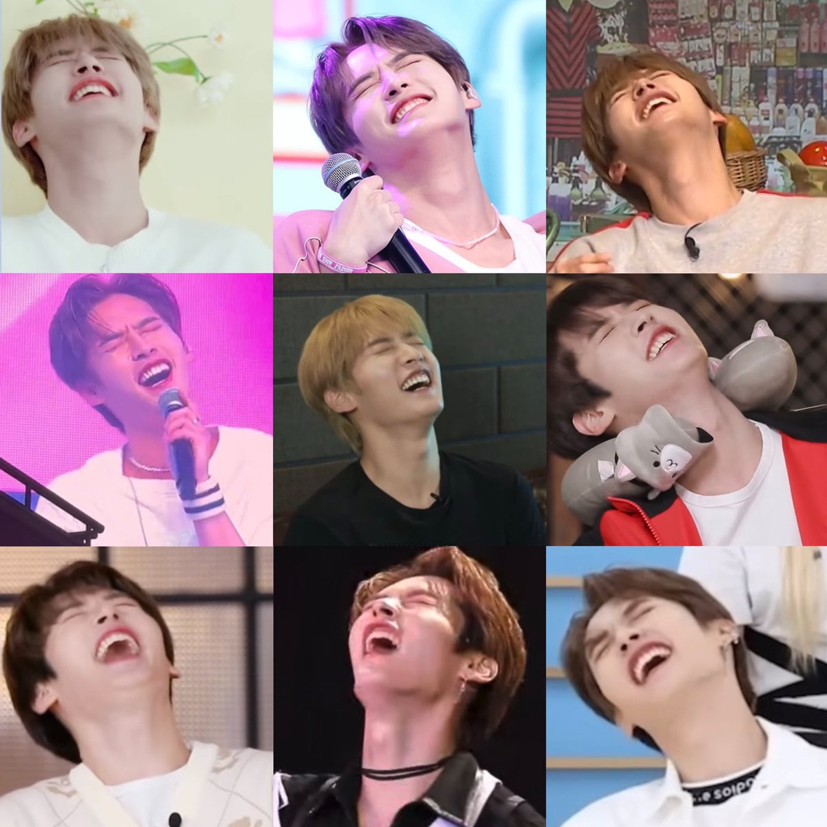 when lee know throws his head back laughing ☹️