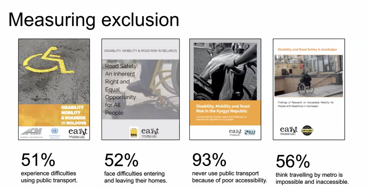CornieHuizenga's tweet photo. Quite powerful and damning statistics on what it means to be disabled in #Moldova, #Belarus, #Kyrgyz, and #Azerbajian. 

#PublicTransport and disability do not go well together.

#APTF22 https://t.co/ZvdBz5WhPs