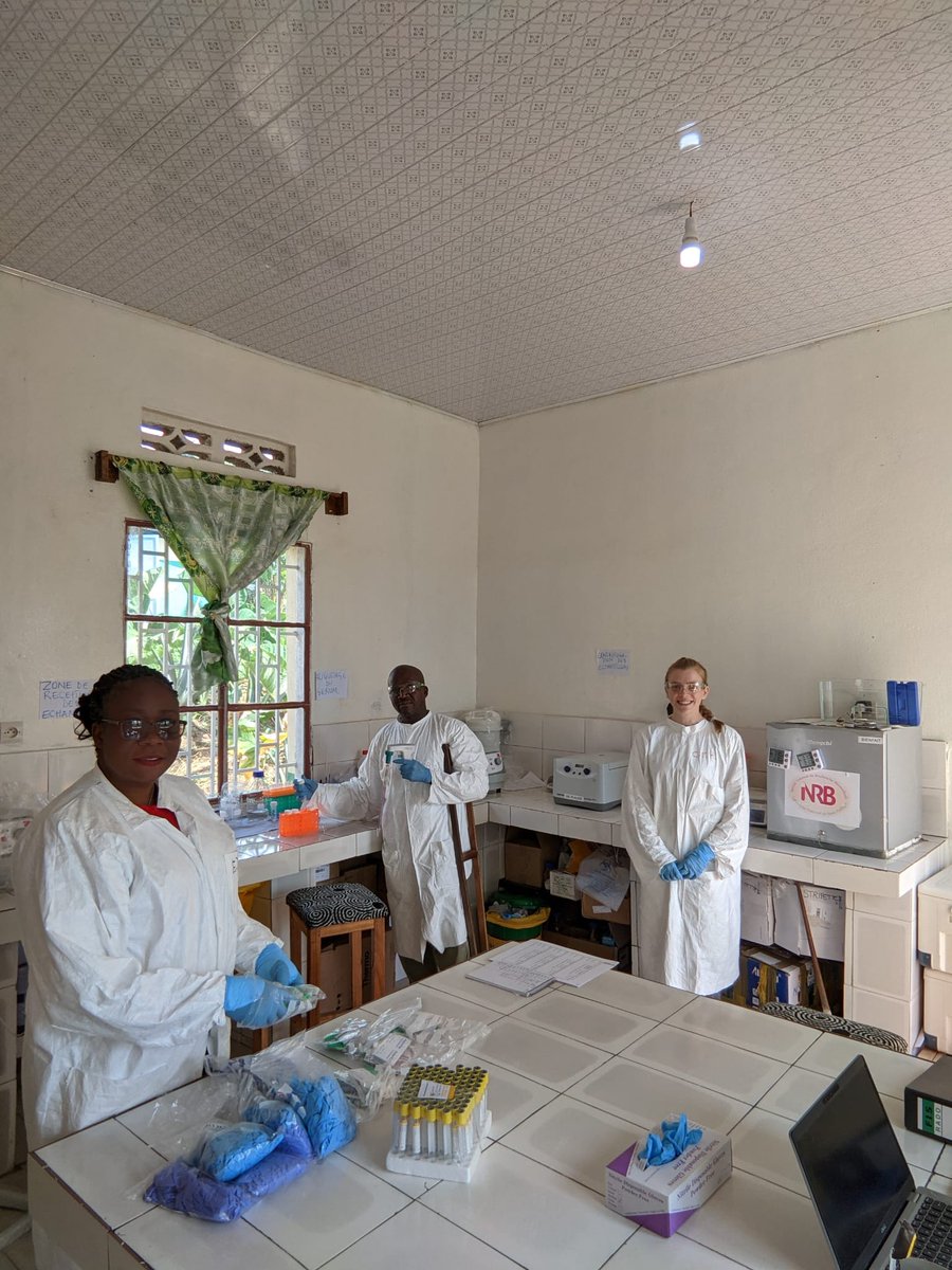 Our lab at Uvira general hospital, ready for our next batch of samples for the serosurvey #LabLife #Cholera #EndCholera #SeroSurvey #OCV #LabTeam with Baron and <a href="/Inrb_goma/">Laboratoire Rodolphe Mérieux Inrb Goma</a> 's Esperance. <a href="/Ymax/">Elizabeth Lee</a>  <a href="/espoir_bwenge/">Espoir Bwenge Malembaka</a>  <a href="/andrewazman/">andrew azman @andrewazman.bsky.social</a> <a href="/MusoleBugeme/">Patrick Musole Bugeme</a>