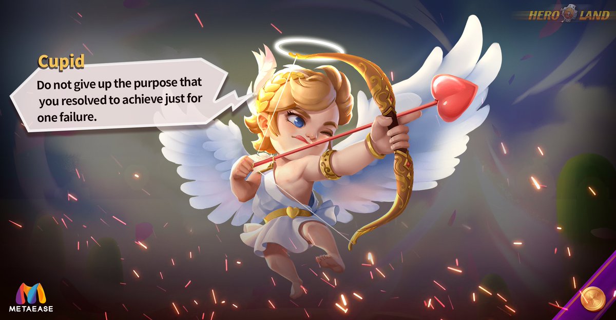 OxMetaease's tweet photo. 😍Heroland hero preview---- Cupid
Cupid is a gold hero with strong combat power

😈Come &amp; get this hero through Tavern!!
#gamefi #P2E #NFTs https://t.co/cbmA1RTDNi
