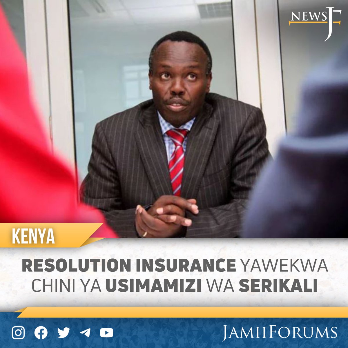 JamiiForums's tweet photo. KENYA: BIMA YA RESOLUTION YAWEKWA CHINI YA USIMAMIZI WA SERIKALI
Hatua hiyo imefikiwa kutokana na matatizo ya uendeshaji na ya kifedha
#ResolutionInsurance haitaweza kushiriki #Biashara yoyote ya Bima na Sera zake zote zimekoma kufanya kazi
Soma https://t.co/EvhxgD5OEw
#JFLeo https://t.co/sTVawqm9dJ