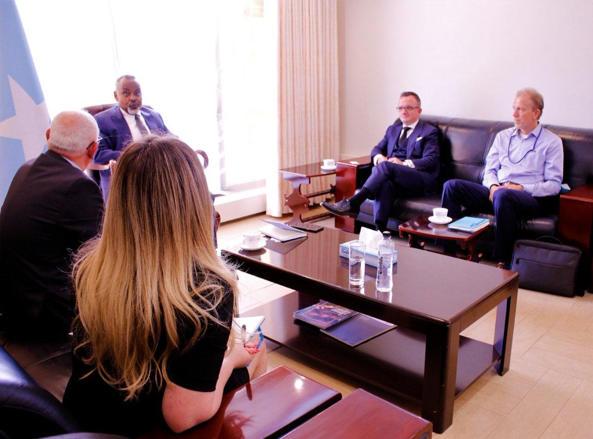 <a href="/UNODC_MCP/">UNODC Global Maritime Crime Programme</a> &amp; <a href="/UNODC_EA/">UNODC Eastern Africa</a> were pleased to meet with HE Mohamoud Ahmed Nur, #Somalia Ambassador to #Kenya, to discuss UNSCR 2607, including capacity building to combat crimes in the fisheries sector. <a href="/UNODC/">UN Office on Drugs & Crime</a> will continue to support Somalia’s maritime capability <a href="/SomaliainKenya/">Somali Embassy-Kenya🇸🇴</a>