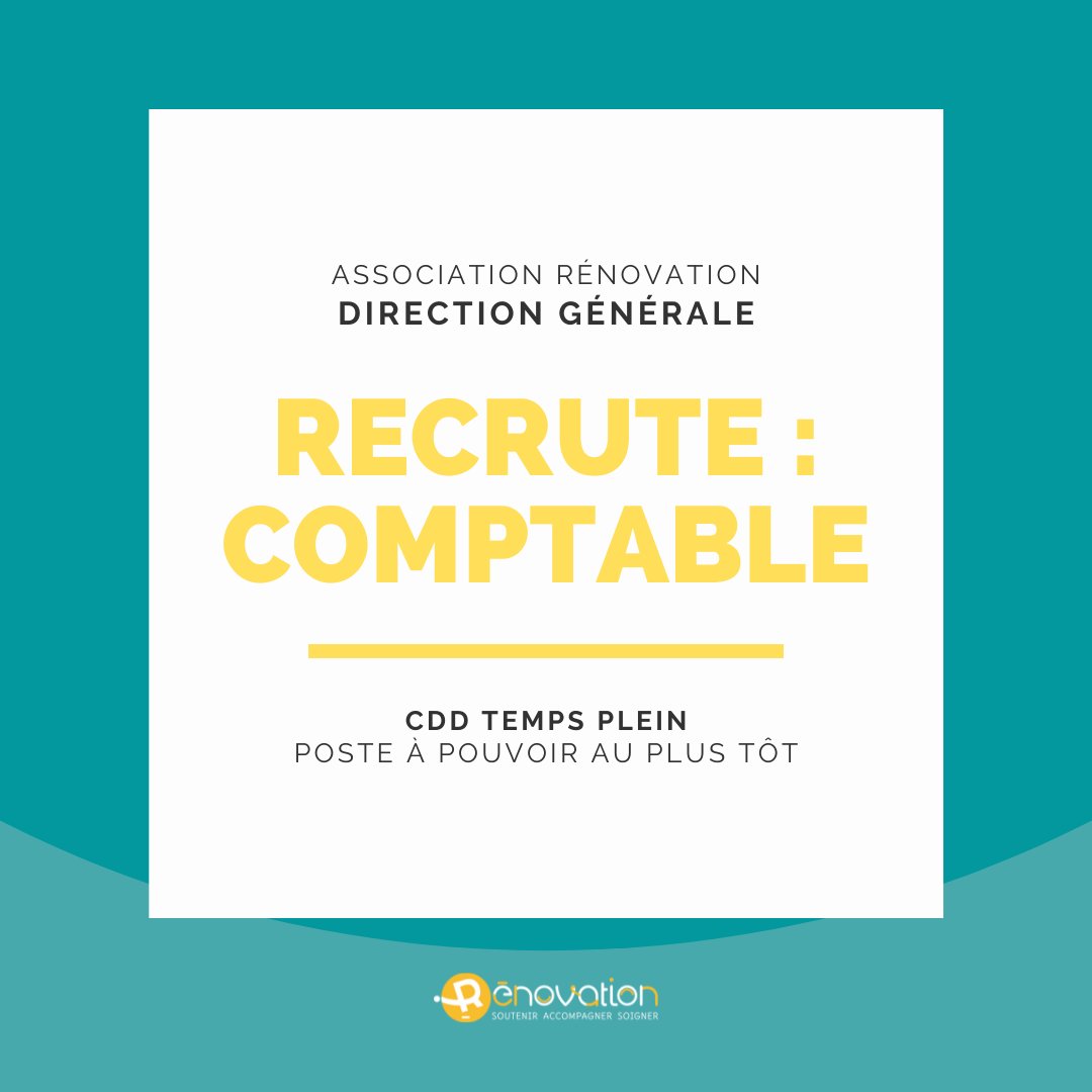 🔎 L'<a href="/AssoRenovation/">Association Rénovation</a> recrute un Comptable (H/F), poste basé à la Direction Générale et à pourvoir au plus vite. À vos candidatures ! #offreemploi #recrutement #bordeaux lnkd.in/g2y_uPgi