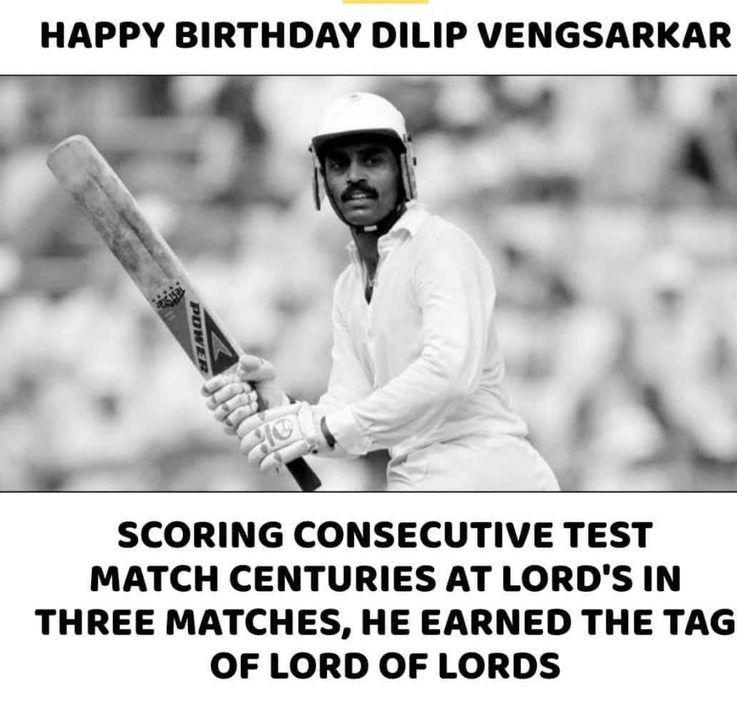 Happy Birthday Dilip Vengsarkar! 