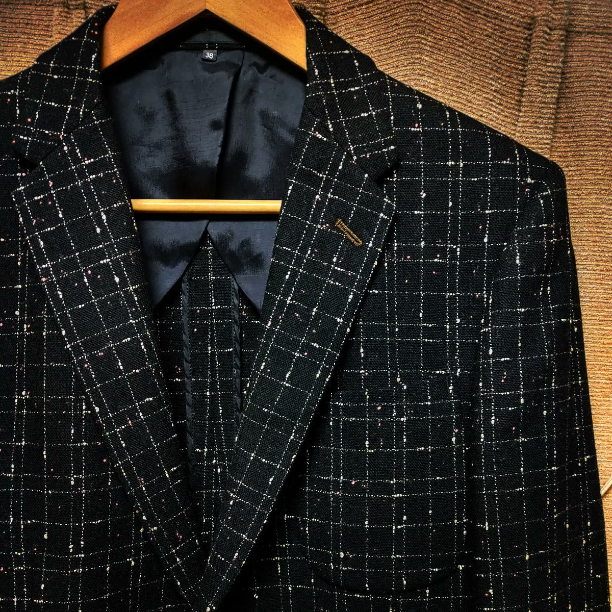 YosukeFunabashi's tweet photo. 2006 Memphis Flash Clothes Dorsey Jacket!
My Works.
#706union
#50sstyleclothing
#vintageclothing
#elvisstyle
#hollywoodjacket
#fleckjacket
#warpandwoof
#midcentury
#fleckpattern
#blackandpink
#elvispresley https://t.co/1VNEPT22ko