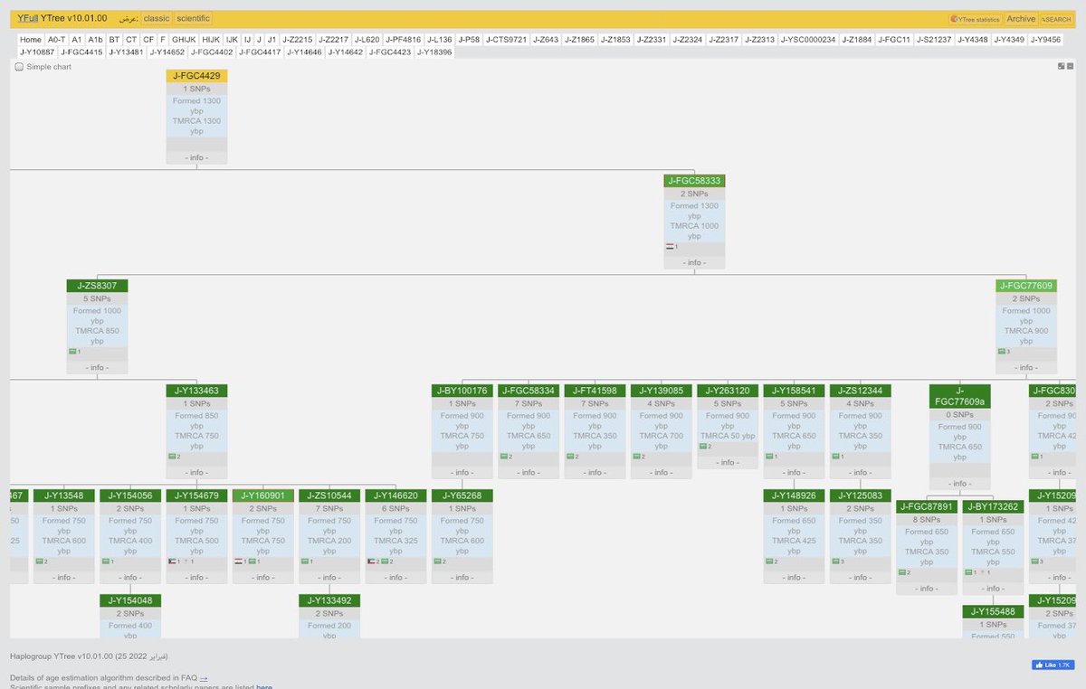 ShammarGen's tweet image. حمدا الله..
بعد اعتماده في فملي تري
الموقع الروسي العملاق واي فل Y
يعتمد. التحور الرضوي FGC58333
تحورا جامعا لعبدة FGC77609
والأسلم ZS8307
فرعا للتحور الشمري الجامع FGC4429
وذلك بعد ثبات موثوقيته في فحص عشرات العينات وظهوره موجبا لجميع النتائج العبدية والأسلمية سالبا لما عداها.