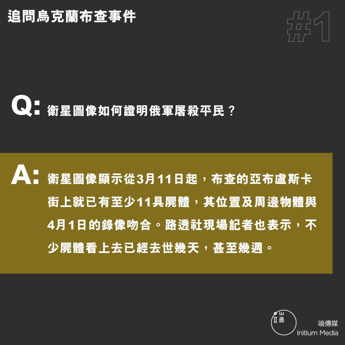 【烏克蘭 情況引國際震驚，但要如何證實當地發生了屠殺？】https://t.co/2ApP0EMCtM 基輔西北近郊的布查鎮人口約28000人，戰爭初期即被俄軍佔領，烏軍4月1日收復。但隔日起