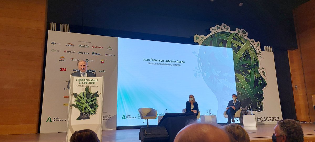 javloma's tweet photo. Primeras palabras del Presidente de la @aecarretera D. Juan Francisco Lazcano en la inauguración del #CAC2022 https://t.co/tz2uE0cEqt