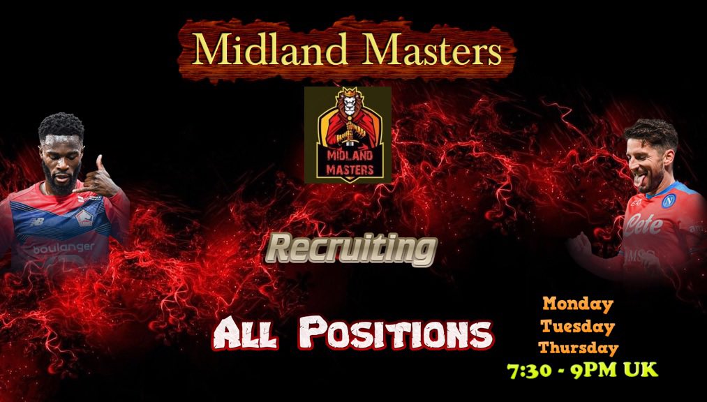 Midland masters recruiting all positions 
Must have mic 
<a href="/ProClubsAgency/">Pro Clubs Agency</a> 
<a href="/Freeagent_PS/">Pro Clubs Free Agency</a> 
<a href="/FifaProClubshub/">Fifa Pro Clubs Hub</a> 
<a href="/VPGPlayerHub/">VPG PlayerHub</a>