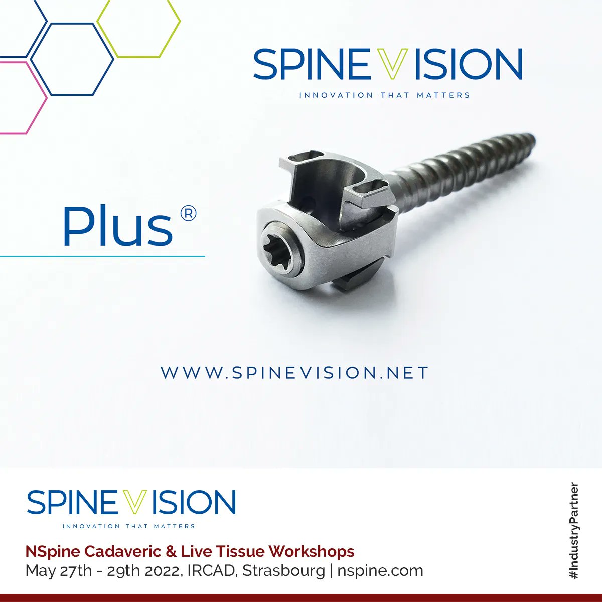 SpineVision is an integrated technology company, focused on development and marketing of implants and instrumentation for spinal treatment, and a key Sponsor to the upcoming Combined Cadaveric &amp; Live Tissue Workshop in Strasbourg, France.  

Register now: buff.ly/3sXr3kA